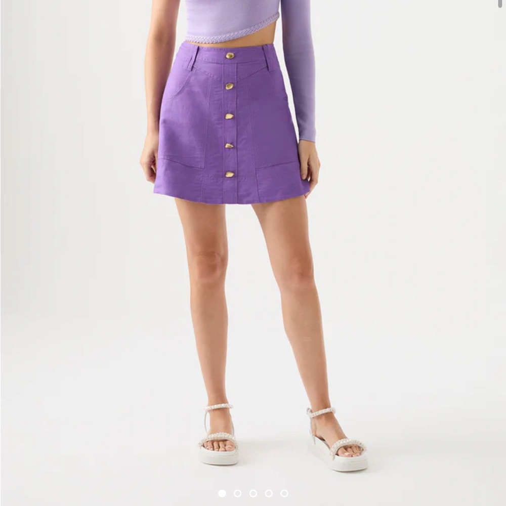 Aje Belmond mini skirt purple size au 6 / us 2 new with tags